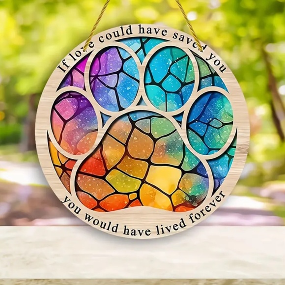 🎉Host Pick🎉 NEW! Pet Memorial “If Love Could Have Saved You…” Paw Print Sign! - Picture 2 of 5